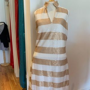 Gold and White dress